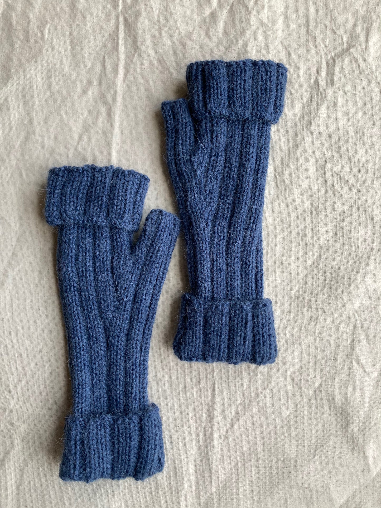 CLAUDIA alpaca rib knit mittens