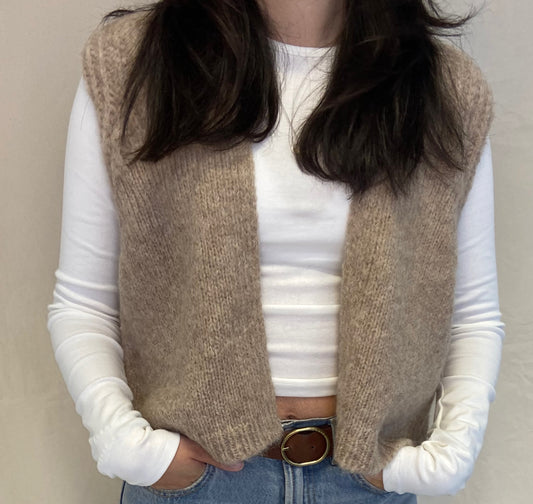 CARLA  sleeveless alpaca vest