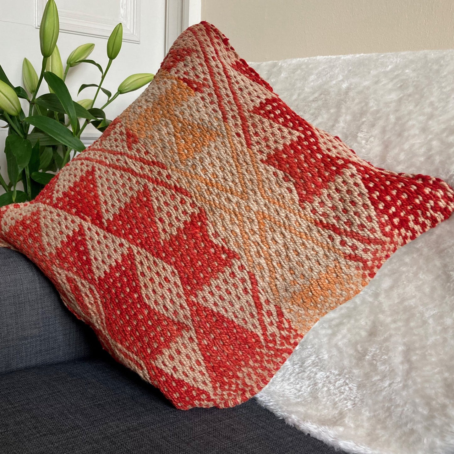 Vintage wool cushion #CO175