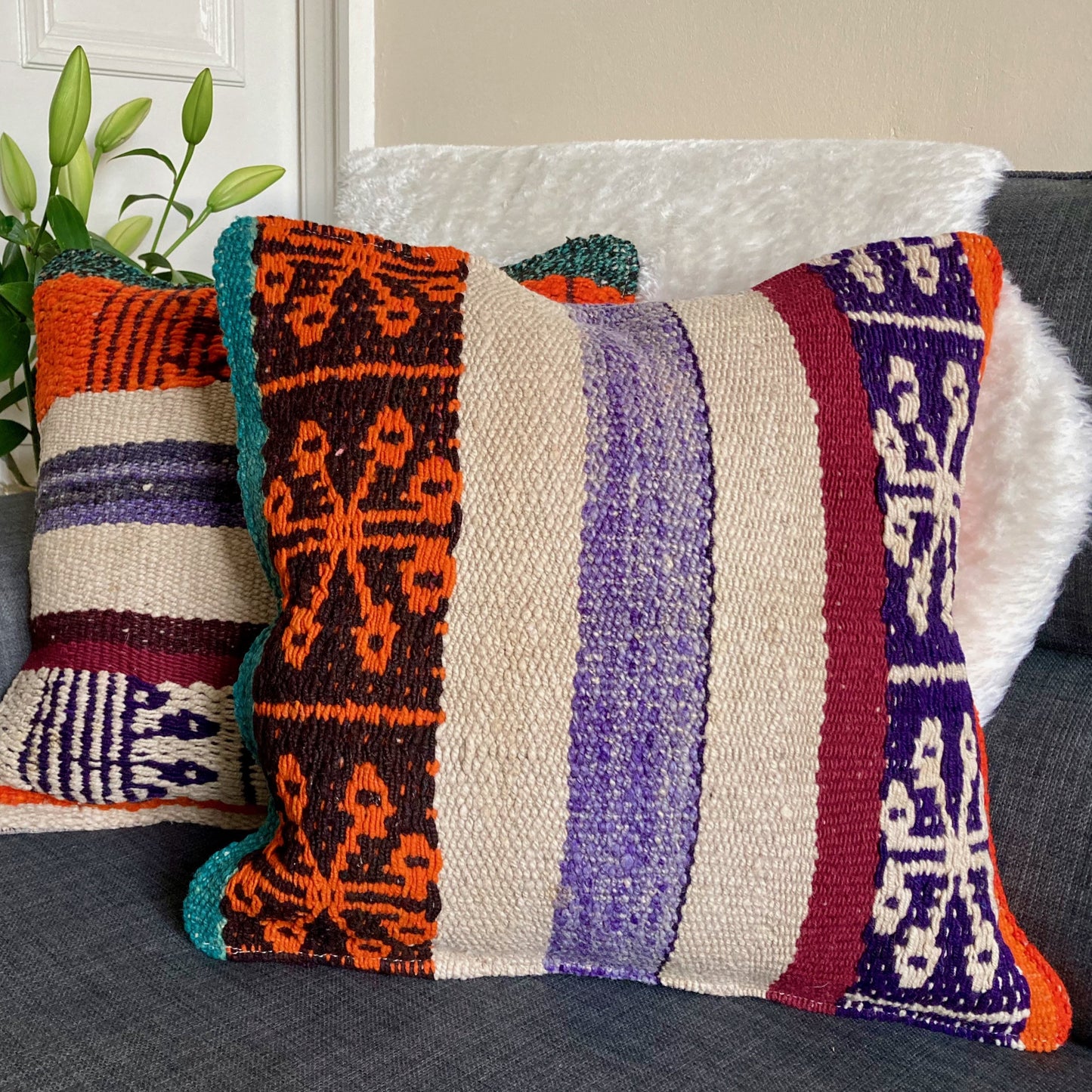 Vintage wool cushion #CO163