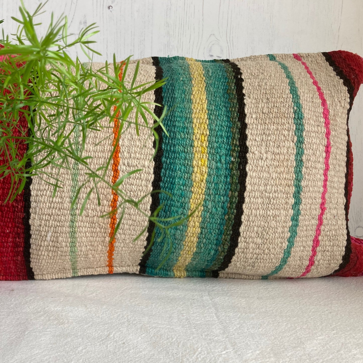 Vintage handwoven wool cushion #NS027