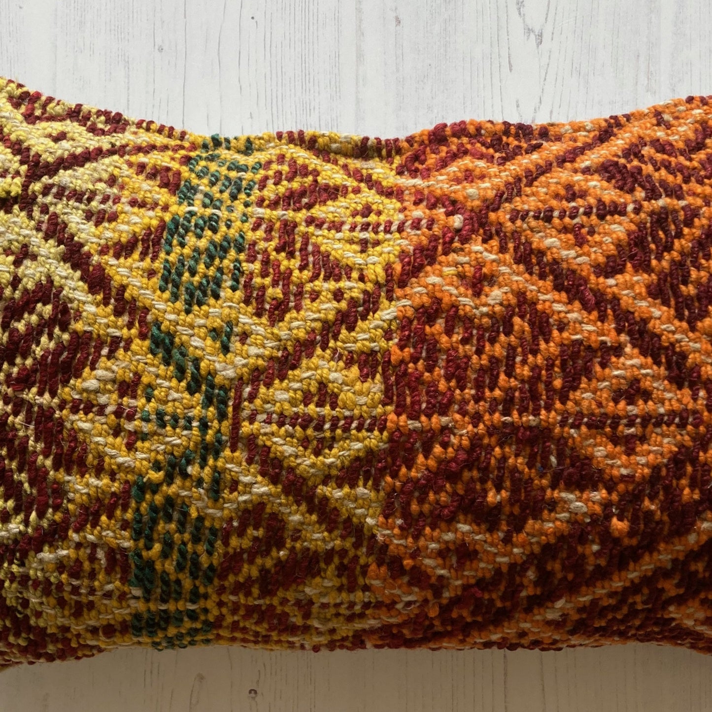 Vintage handwoven wool cushion #NS36