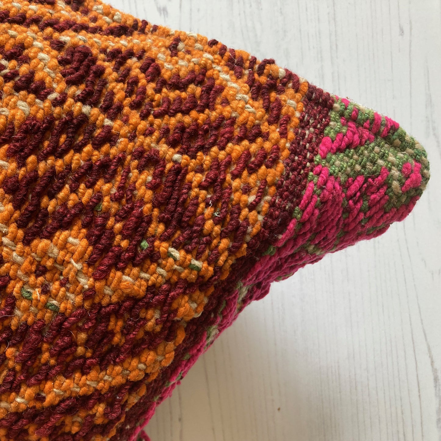 Vintage handwoven wool cushion #NS36