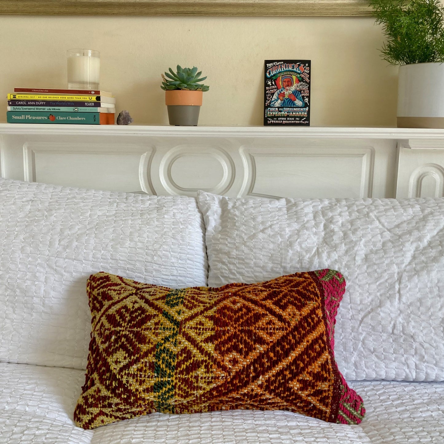 Vintage handwoven wool cushion #NS36