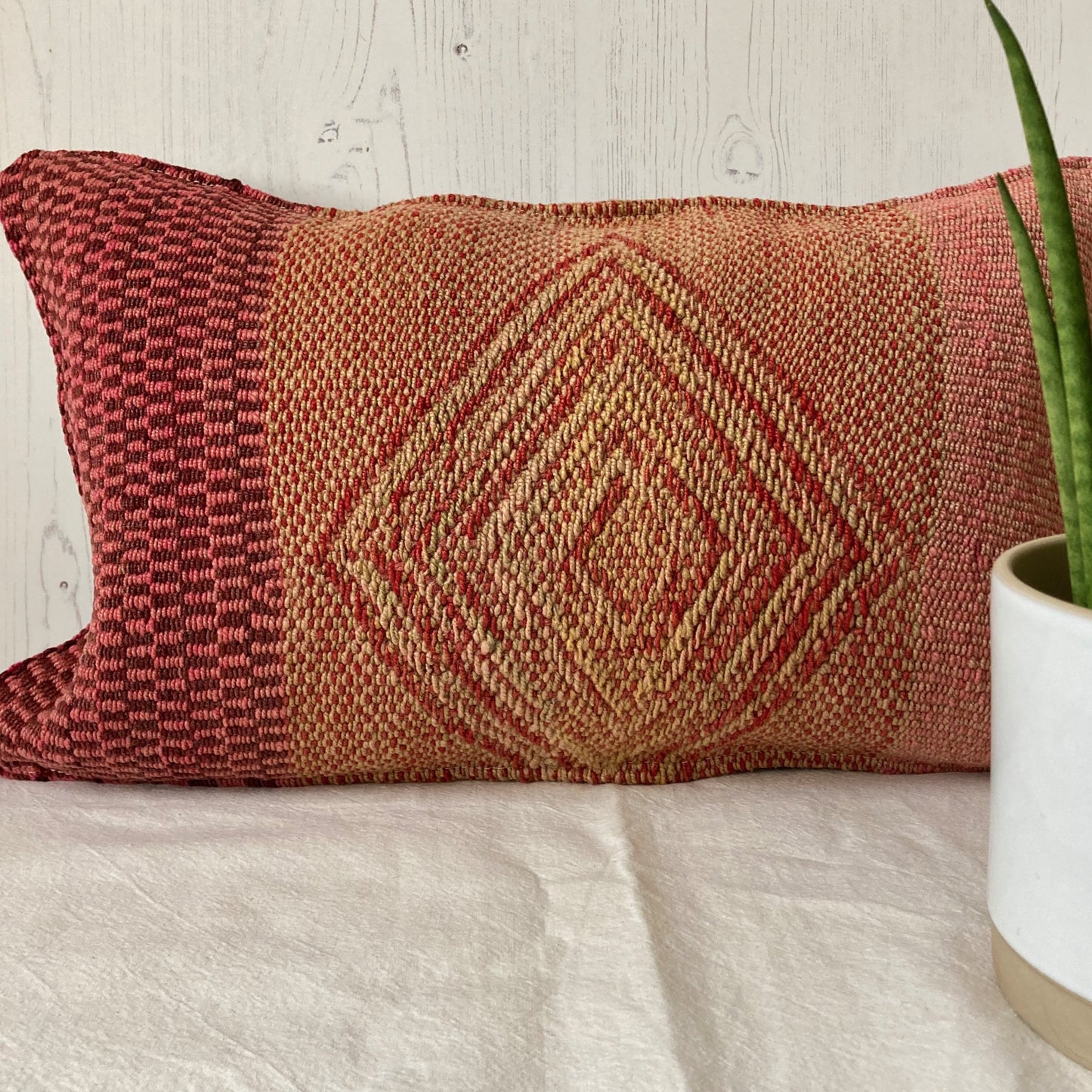 Vintage handwoven wool cushion #NS025