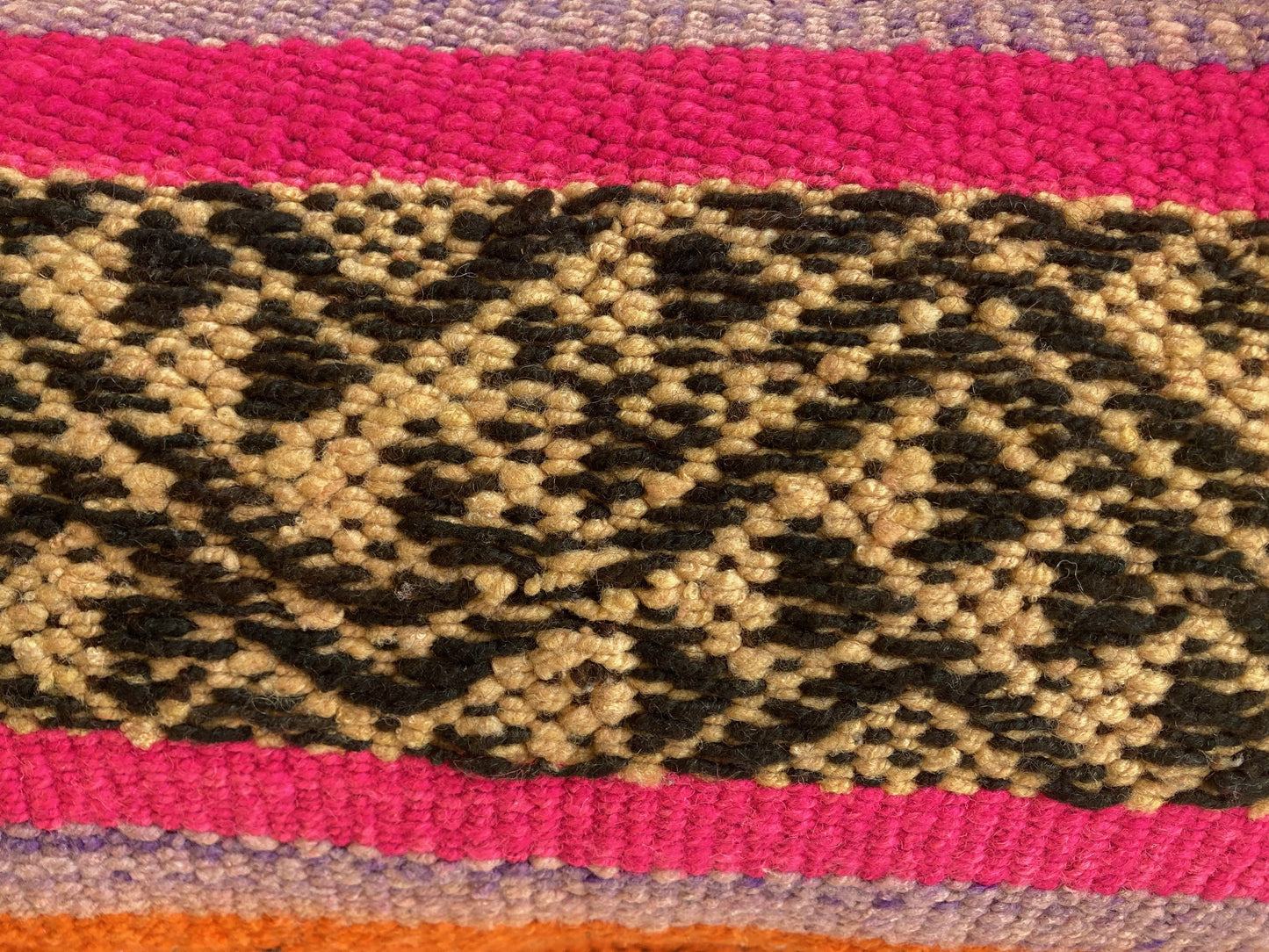 Vintage handwoven wool cushion #NS036