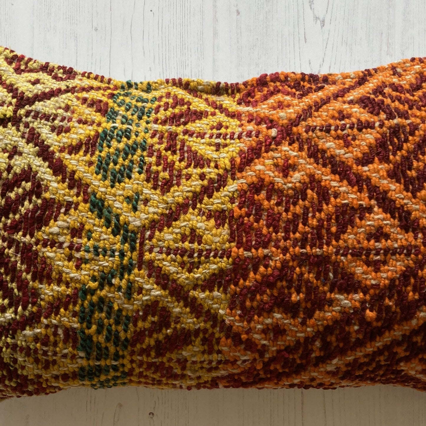 Vintage handwoven wool cushion #NS36