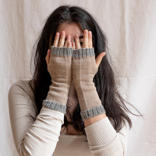 Handmade alpaca wool mittens